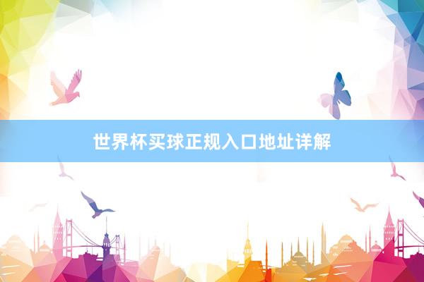世界杯买球正规入口地址详解
